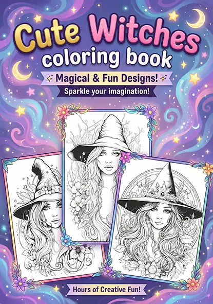 Cute Witches coloring book Secondary image