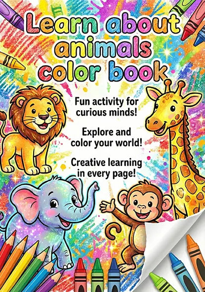 Learn about animals color book Secondary image