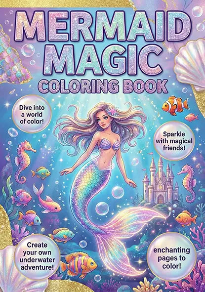Mermaid magic coloring book Secondary image
